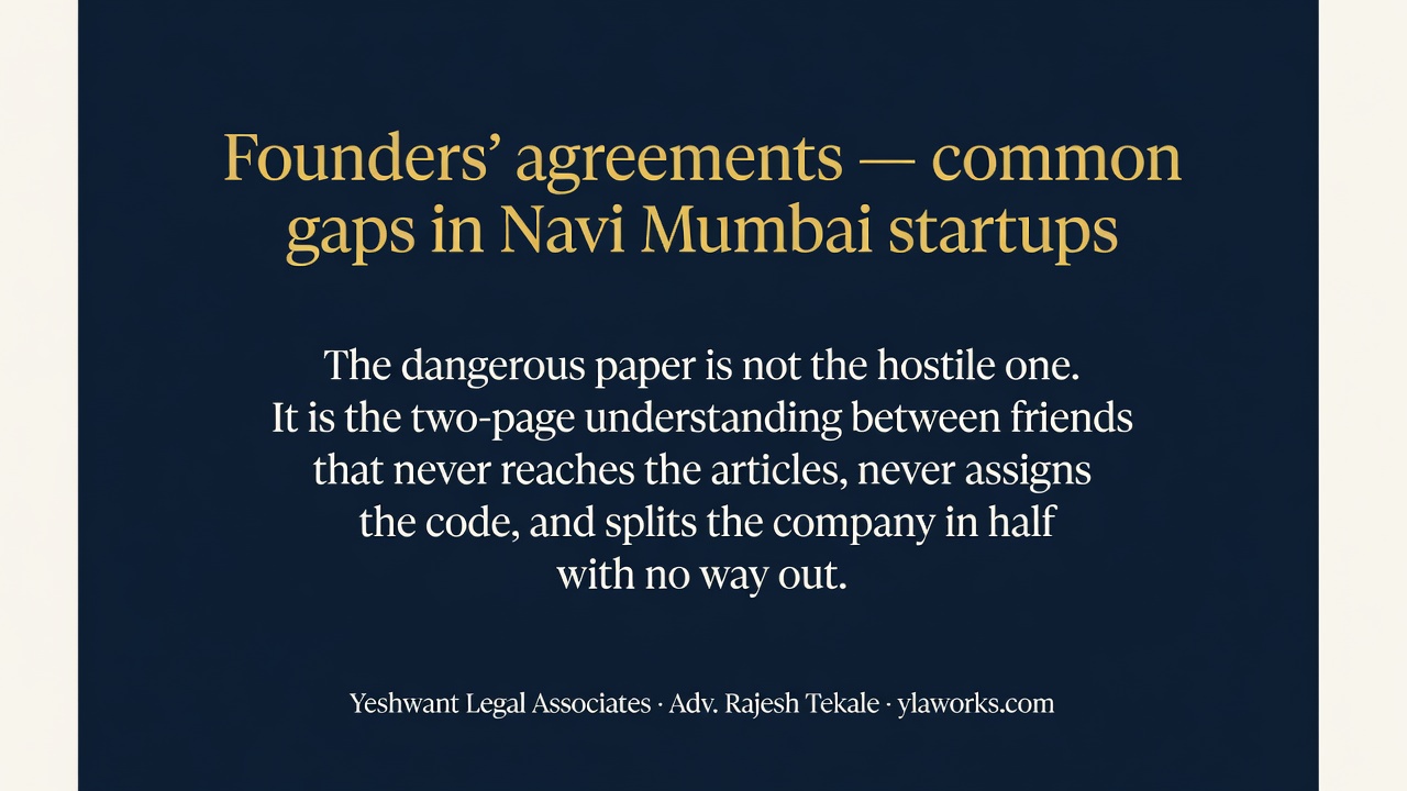 Founders’ agreements — common gaps in Navi Mumbai startups